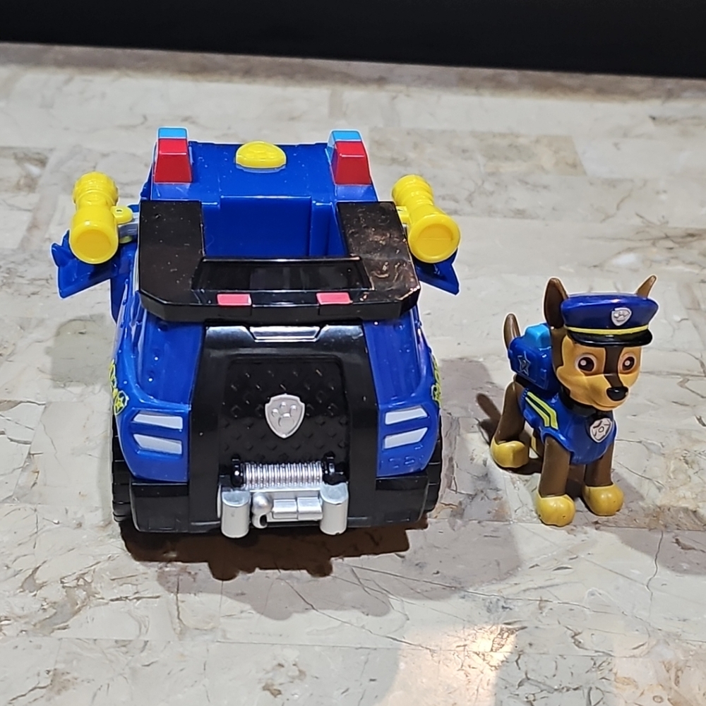 Paw Patrol Police Cruiser Car Vehicle‎ and Chase Toy Figure Rare